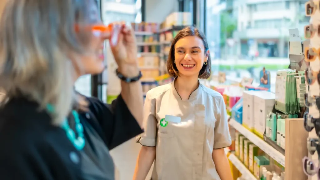 Silent alarm system installed in a pharmacy, enhancing security and theft prevention
