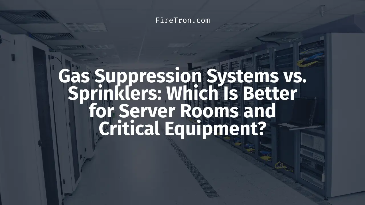Gas Suppression Systems vs. Sprinklers: Which Is Better for Server Rooms and Critical Equipment?