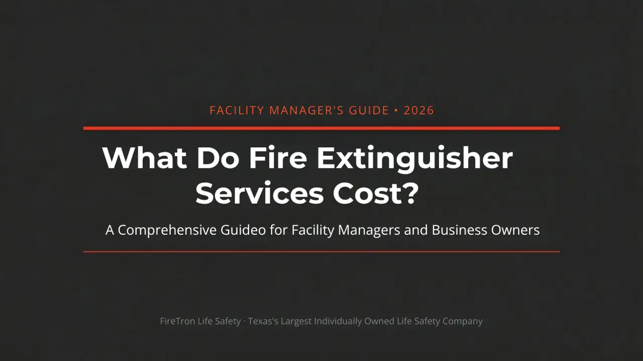 What Do Fire Extinguisher Services Cost?